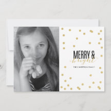 Dot Gold Festive Holiday Photo Card