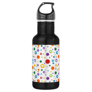 dot heart Rainbow Colours    Cute Back to School 532 Ml Water Bottle