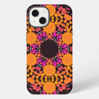 Dot Mandala Flower Orange and Pink