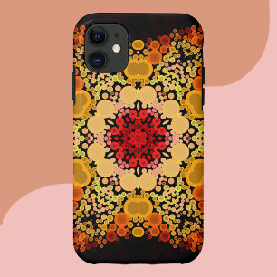 Dot Mandala Flower Orange Yellow and Red iPhone 11 Case