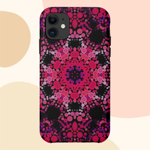Dot Mandala Flower Pink and Purple iPhone 11 Case