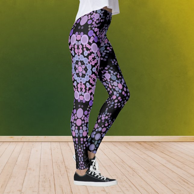 Dot Mandala Flower Pink and Purple Leggings (Creator Uploaded)
