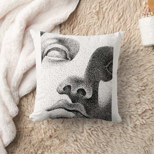 Dot Matrix Art: Classical Marble Face Cushion (Blanket)