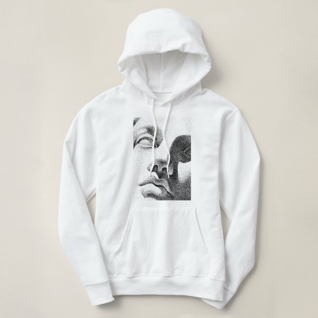 Dot Matrix Art: Classical Marble Face Hoodie (Design Front)