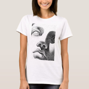 Dot Matrix Art: Classical Marble Face T-Shirt