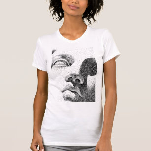 Dot Matrix Art: Classical Marble Face T-Shirt