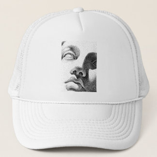 Dot Matrix Art: Classical Marble Face Trucker Hat