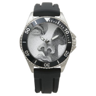 Dot Matrix Art: Classical Marble Face Watch
