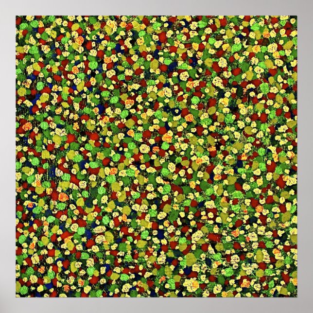 DOT MATRIX: GREEN Canvas Poster (Front)