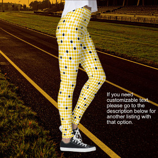 Dot Matrix - Yellow Cream Black - NO TEXT Leggings