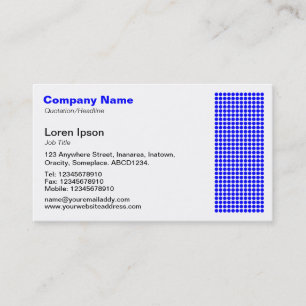 Dot Motif - Blue Business Card