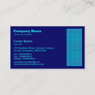 Dot Motif - Cyan on Navy Business Card
