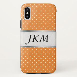 dot pattern stylish (orange) iPhone XS case
