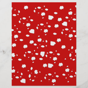 dot pattern with red toadstool mushroom