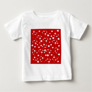 dot pattern with red toadstool mushroom baby T-Shirt