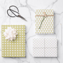 Dot-patterned Wrapping Paper Flat Sheet Set