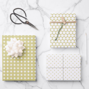 Dot-patterned Wrapping Paper Flat Sheet Set