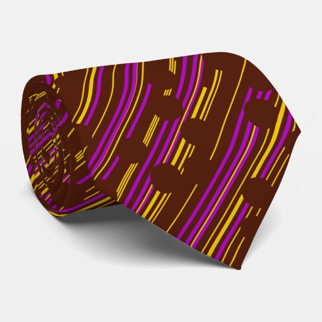 Dot Racer Polka Dot Striped Burgundy Two-sided Tie (Rolled)