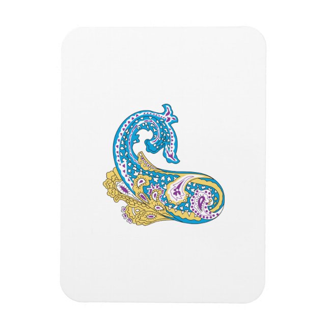 Dot, Sherpa Blue, Golden Sand Design Magnet (Vertical)