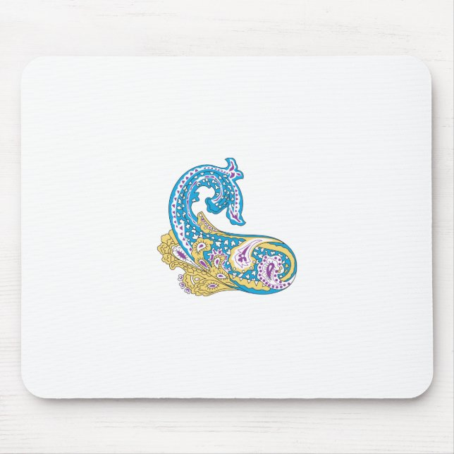 Dot, Sherpa Blue, Golden Sand Design Mouse Mat (Front)