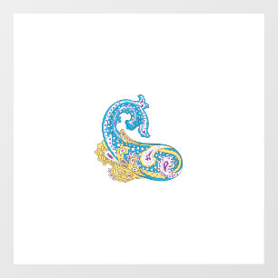 Dot, Sherpa Blue, Golden Sand Design Window Cling