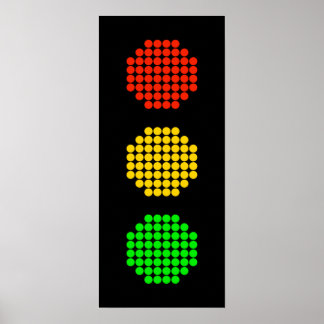 Dot Stoplight Colours Poster