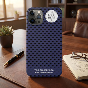 Dot-to-Dot Minimalist Navy Business Logo and Name  iPhone 11 Pro Case