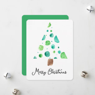 Dot Tree Christmas Flat Card