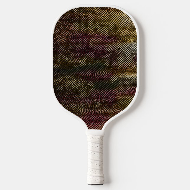 Dot waveline effects in adobe illustrator, vector pickleball paddle (Front)