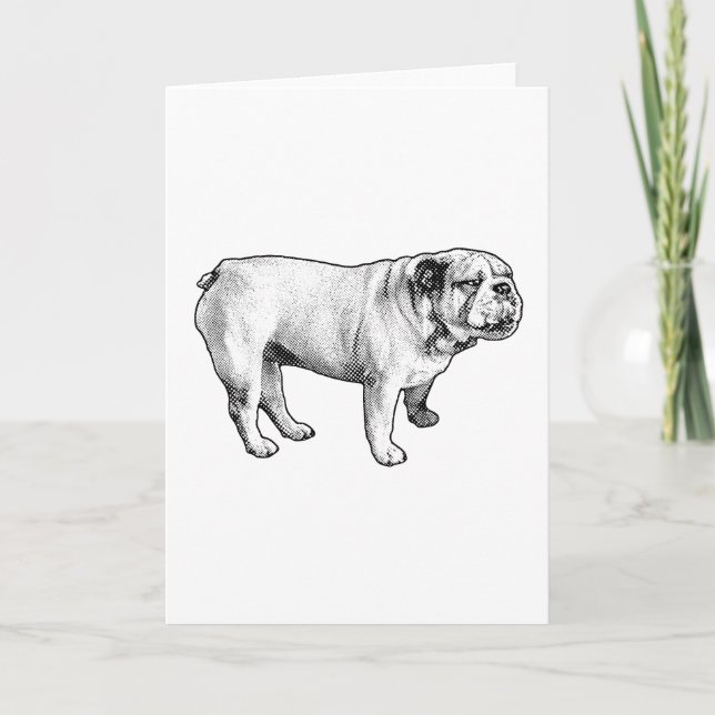 dot wish, bulldog calm card (Front)