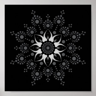 Dot Your Own Floral Mandala  Poster