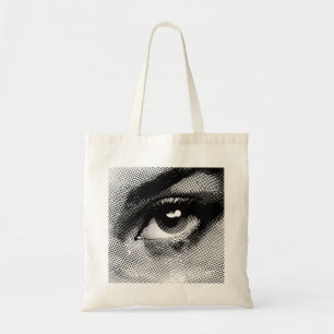 Doted eye design tote bag