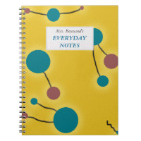 Doted Universe Retro Yellow with Text Label