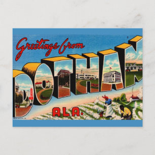 Dothan AL Retro Greeting Postcard