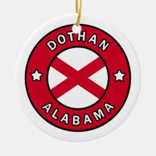 Dothan Alabama Ceramic Tree Decoration