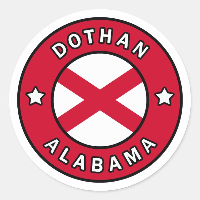 Dothan Alabama Classic Round Sticker (Front)