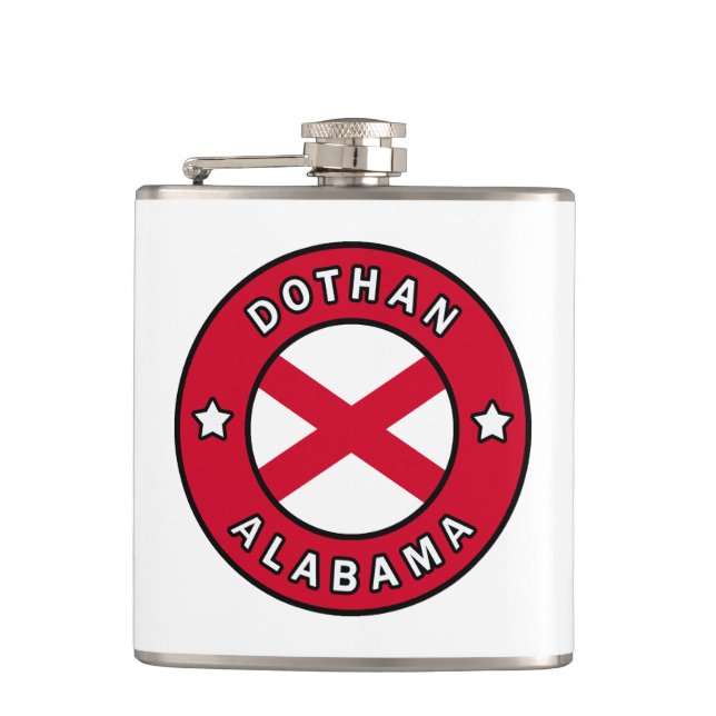Dothan Alabama Hip Flask (Front)