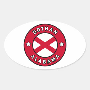 Dothan Alabama Oval Sticker