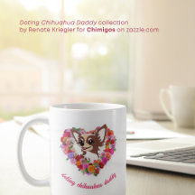 doting chihuahua daddy roses heart