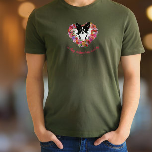 doting chihuahua daddy roses heart Father's Day T-Shirt
