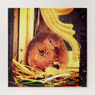 Doting Mama Dove Jigsaw Puzzle