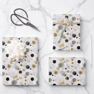 Dots Abstract Watercolor Geometric Pattern Wrapping Paper Sheet