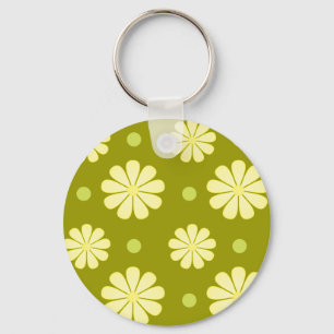 Dots and Daisies Key Ring