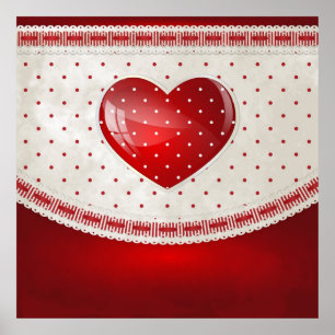 Dots and Hearts Poster