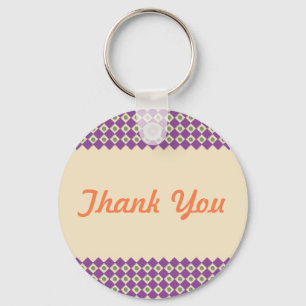 Dots and Squares Thank You Keychain Template