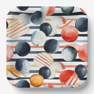 Dots and Stripes 3 Paper Plate