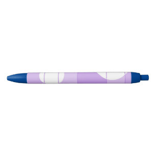 Dots and Stripes in FairytalePurple Blue Ink Pen