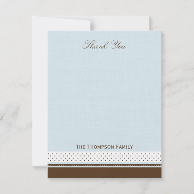 Dots and Stripes Thank You Card (Front)