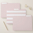 Dots and Stripes | Trendy Blush Pink and White