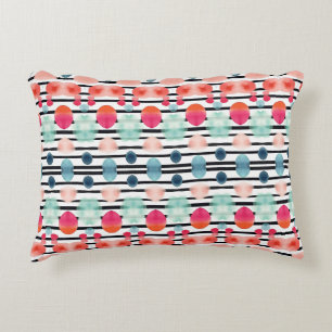 Dots and Stripes Watercolor 1 Decorative Cushion